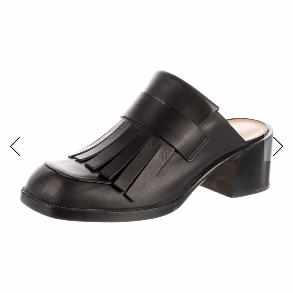 Bottega Veneta Black Fringe Mules - Picture 3 of 6